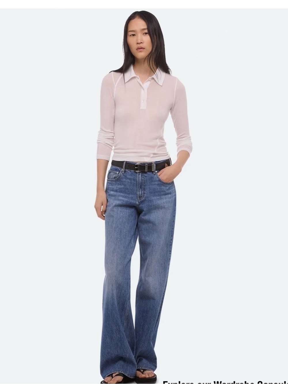 Helmut Lang women’s wardrobe Jean classic blue wash denim